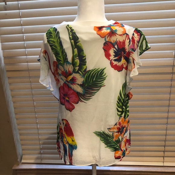 Cute embellished top in large by French designer - Picture 3 of 4